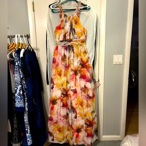 Elegant cache floral gown.